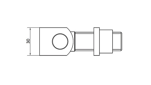 Комплектующие для распашных ворот Петля CAME H 18 регулируемая с гайкой, 42-68 мм, М18, приваривание в Шахтах